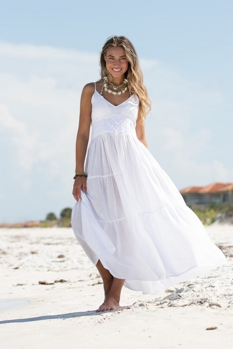 Witte katoenen jurk