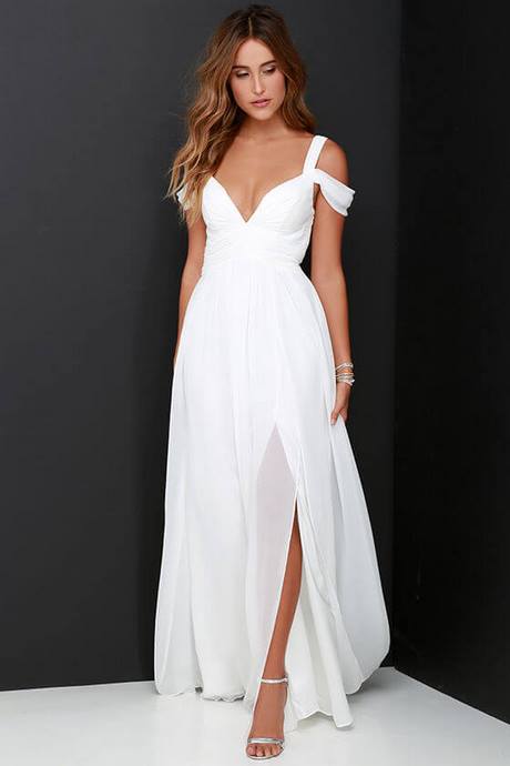 Witte classy jurken