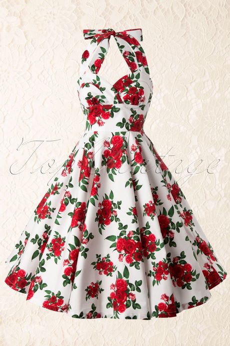 Rode jaren 50 jurk