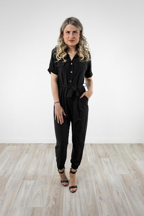 Jumpsuit lange mouw zwart