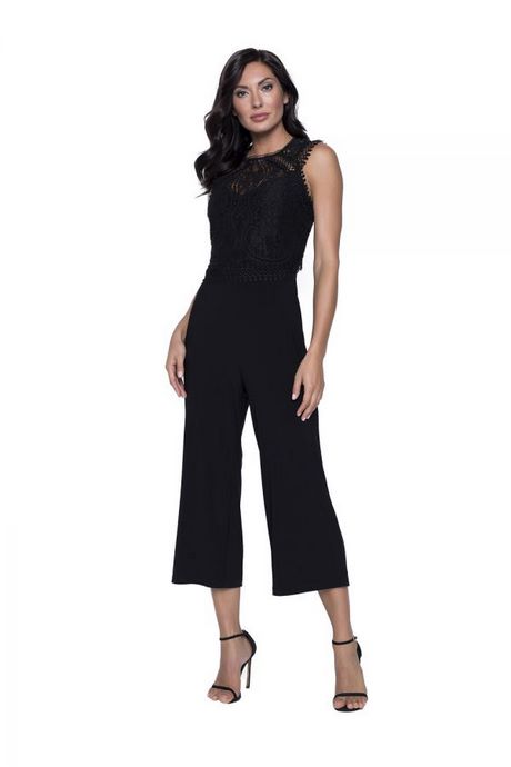 Jumpsuit zwart met kant