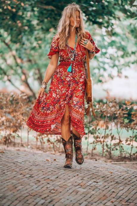 Lange jurken hippie stijl