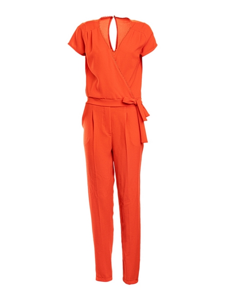 Rode jumpsuit kort