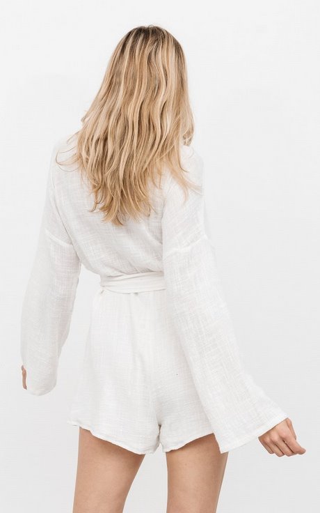 Witte playsuit