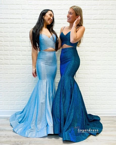 Twee delige zeemeermin prom dresses 2024