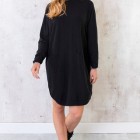 Zwarte lange trui jurk