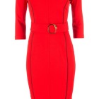 Suedine jurk rood