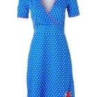 Polkadot jurk blauw