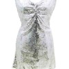 Zilveren glitter jurk