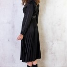 Zwarte plisse jurk
