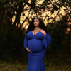 Royal blue zwangerschapsjurk